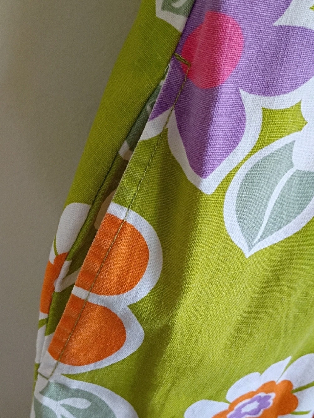 Boden Floral Dress in Lime Green, Pink & Lavender Size 12L - Picture 4 of 7